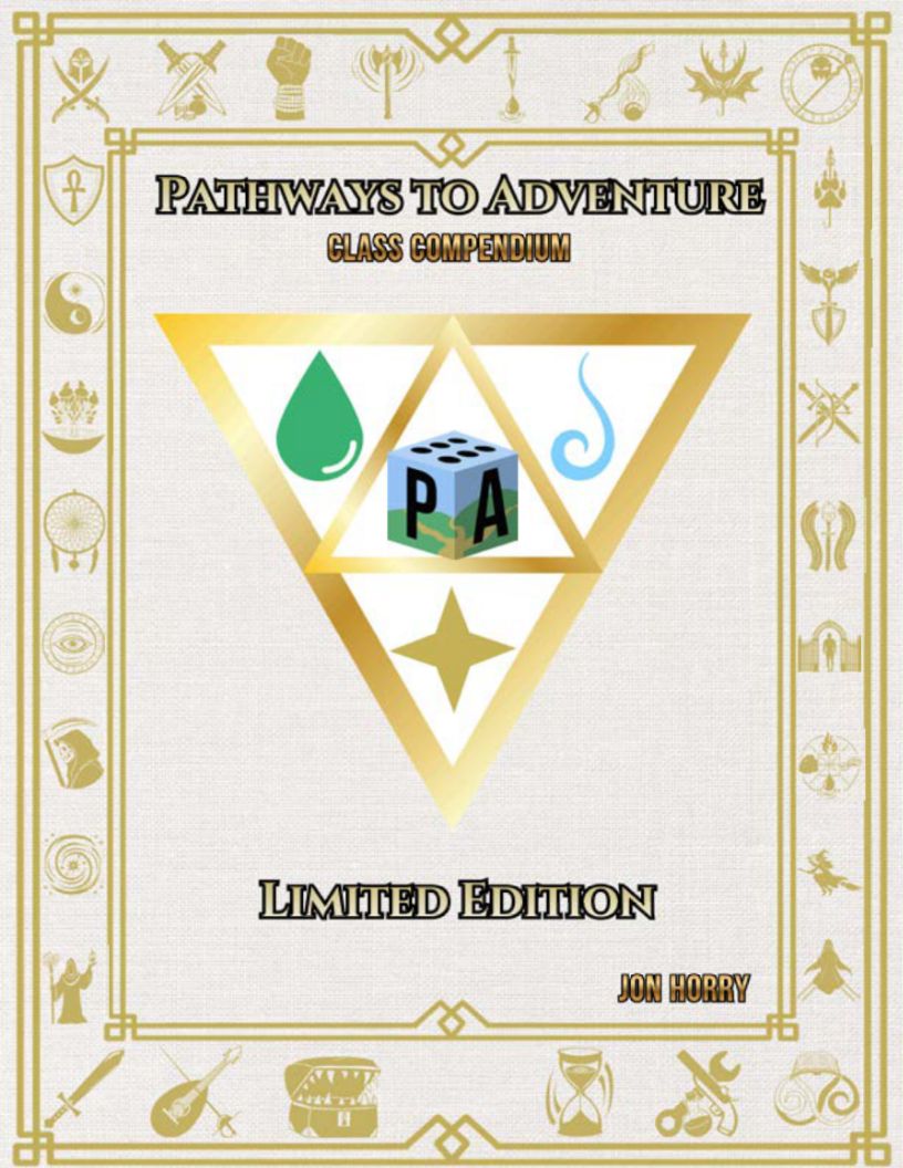 Cover of the Class Compendium for Pathways to Adventure.